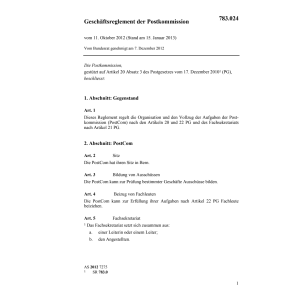 Geschäftsr Postkommission