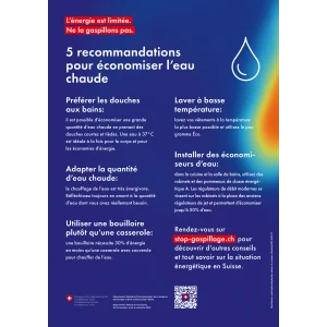 Affiche A3 Eau chaude
