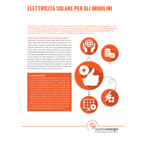 Vol elettricità solare per gli inquilini