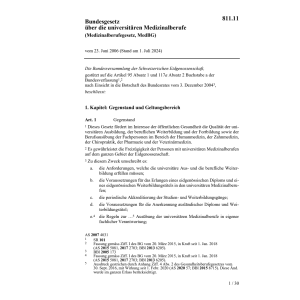 Medizinalberufegesetz, MedBG