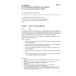 Loi professions médicales, LPMéd