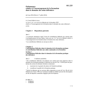 O Encouragement formation infirmiers
