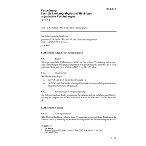 V Lenkungsabgabe organische Verbin/VOCV