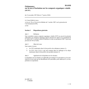 O taxe d'incitation composés organiques