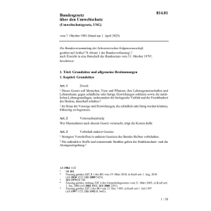 BG über den Umweltschutz, USG