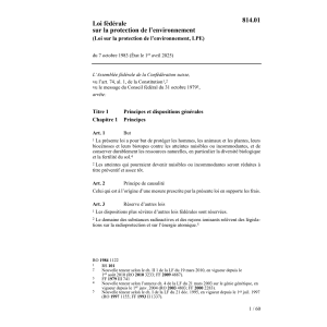 LF protection de l'environnement, LPE