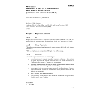 O sur le commerce du bois (OCBo)