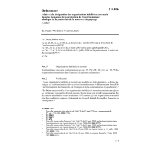 O org. protection environnement ODO