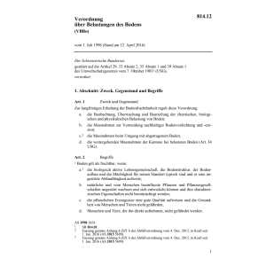 V Belastung des Bodens, VBBo