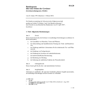 BG Schutz der Gewässer, GSchG