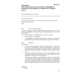 O combustibles et carburants (OMCC)