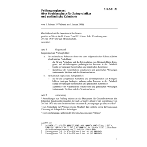 Prüfungsreglement Strahlenschutz