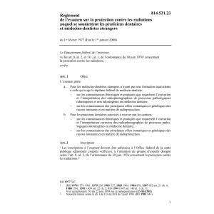 R examen protection radiations