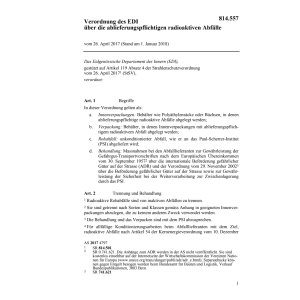 V ablieferungspfl. radioaktive Abfälle
