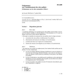 O sur les sites contaminés, OSC
