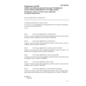 Ordonnance relative DFI