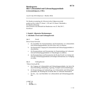 BG Lebensmittel/Gebrauchsgegenstände LMG