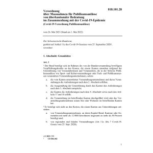 V Covid-19-Verordnung Publikumsanlässe