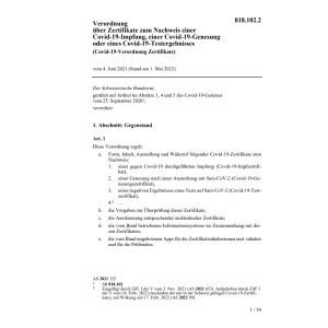 Covid-19-V. Zertifikate