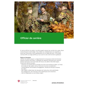 DDPS - Officier de carrière