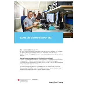 VBS - Lehre als Elektroniker/in EFZ