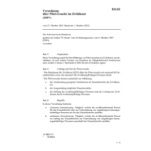 V Pilotversuche im Zivildienst (ZDPV)