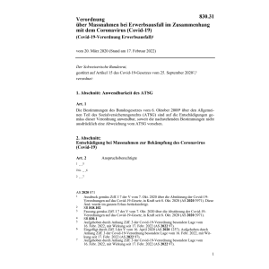 V (COVID-19-Verordnung Erwerbsausfall)