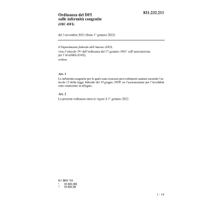 O DFI infermità congenite (OIC-DFI)