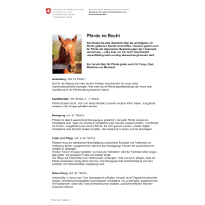 Merkblatt Pferde im Recht