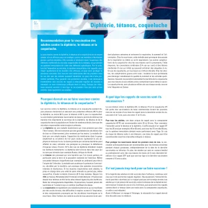 Bloc à 50 Factsheet Diphté. (p. adultes)