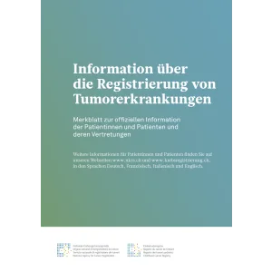 Registrierung Tumorerkrankungen
