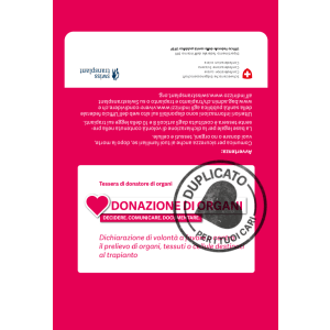Donazione di organi (tessera e opuscolo)