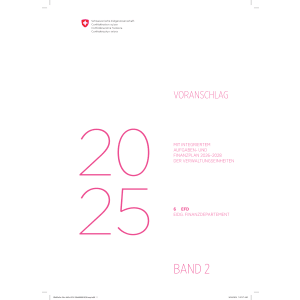Voranschlag 2025 - 6 EFD