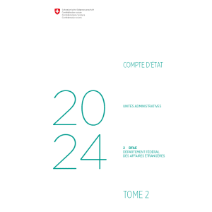 Compte d’État 2024 - 2 DFAE