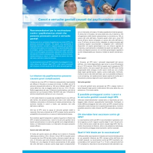 Factsheet HPV/verruche genitali singolo