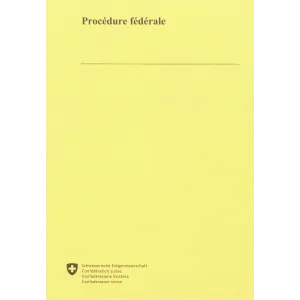 Procédure fédérale; Edition 2025
