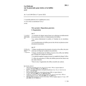 LF poursuite dettes + faillite, LP, 2025