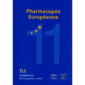 Pharmacopée Europ. 11, Suppl. 11.8 livre