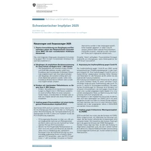 Schweizerischer Impfplan 2025