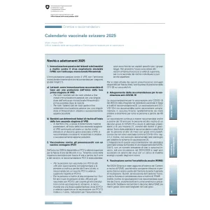 Calendario vaccinale svizzero 2025