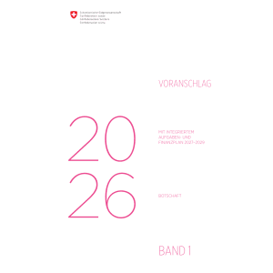 Voranschlag 2026 - Botschaft