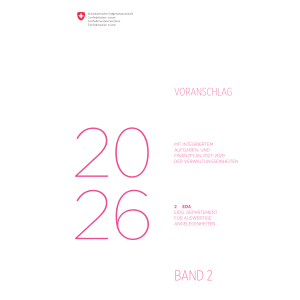 Voranschlag 2026 - 2 EDA
