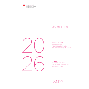 Voranschlag 2026 - 7 WBF