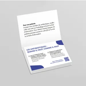 Antibiotiques note adhésive patients