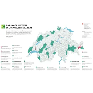 Mappa informativa parchi svizzeri 2026