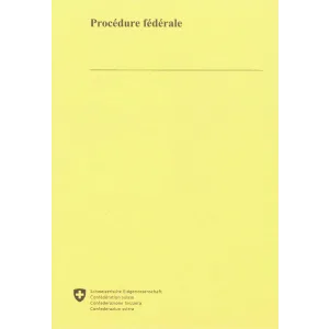 Procédure fédérale; Edition 2026