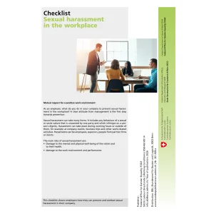 Checklist Sexual harassment