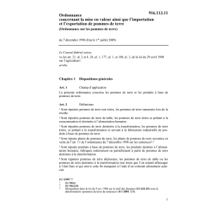 O sur les pommes de terre