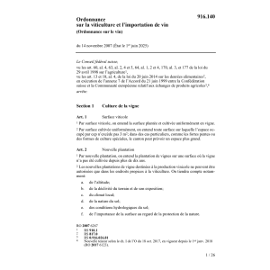 O viticulture + importation de vin