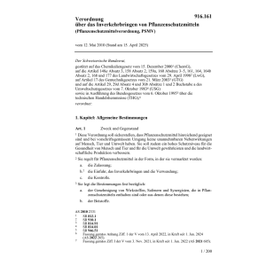 Pflanzenschutzmittelverordnung PSMV